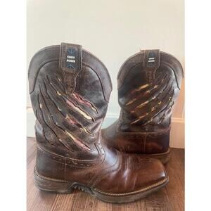 Cody James Flag Western Composite Toe Safety Boot DBP-3-A Size 10.5D